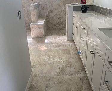 marble floor installation